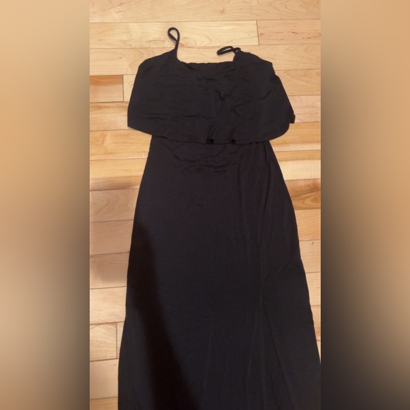 LULU’S FLOUNCE BACK BLACK MAXI DRESS - Picture 4 of 6